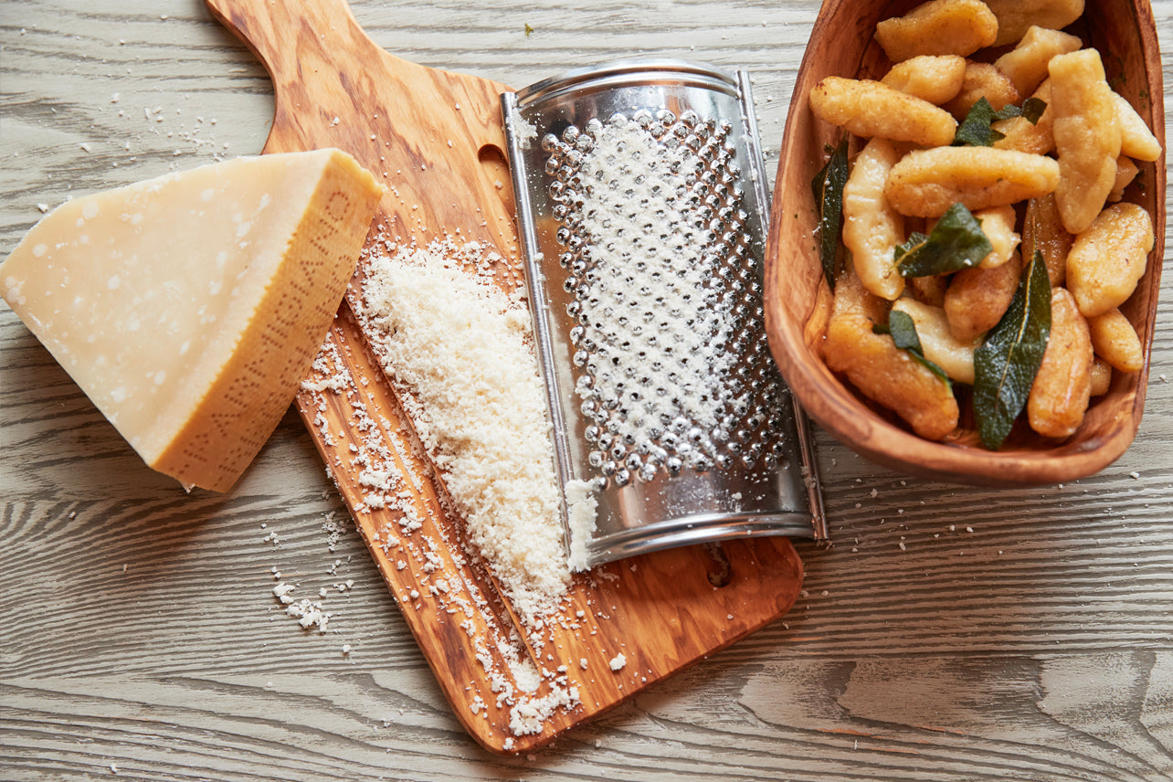 Italian Olivewood Parmesan Cheese Grater - Flat