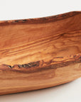 Italian Olivewood Boat Bowl with Live Edge