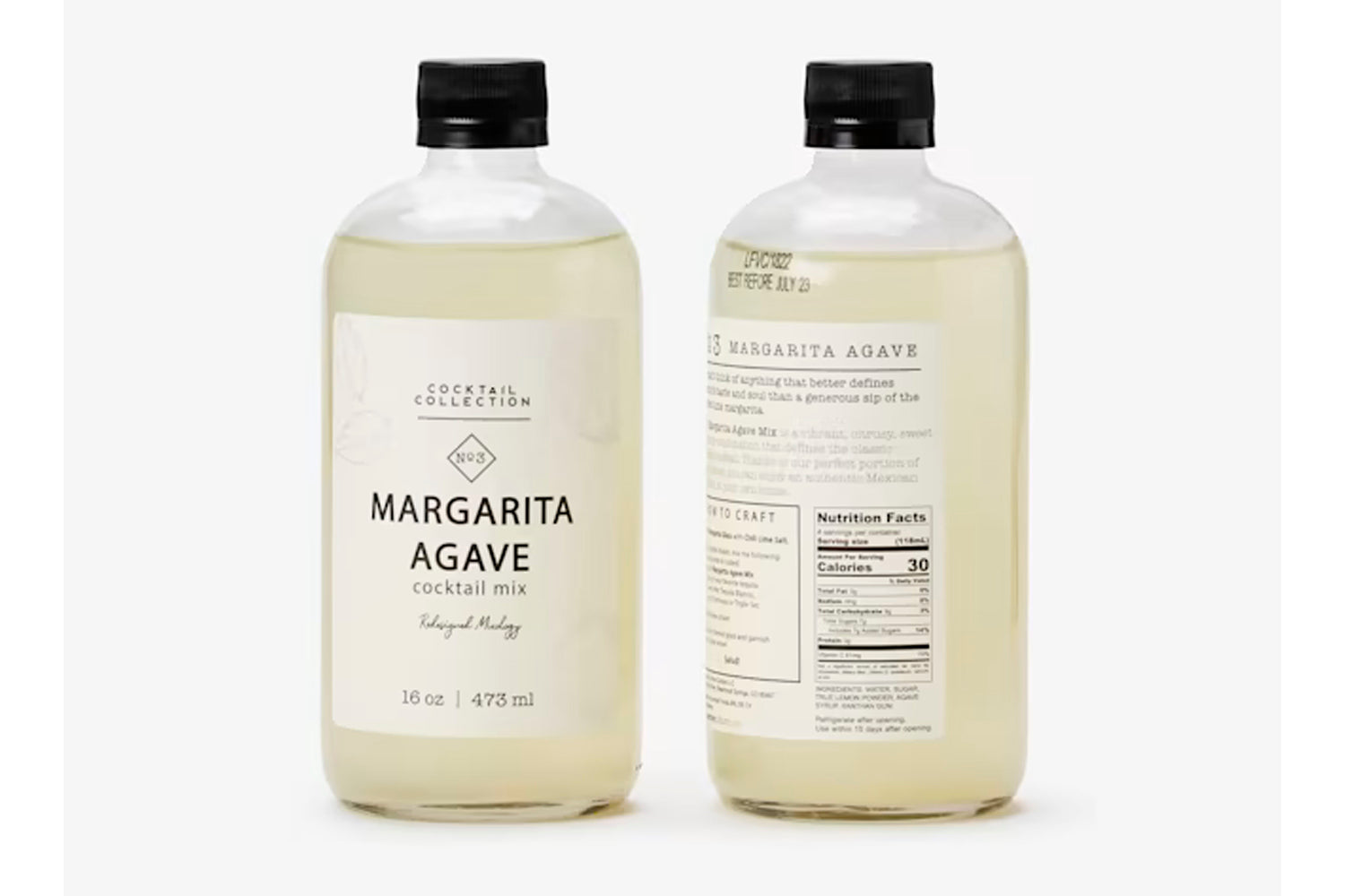 Cocktail Collection - Margarita Agave Mixer - Set of 2