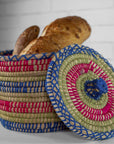 Moroccan Bread Basket with Flat Lid Bread Baskets Verve Culture 