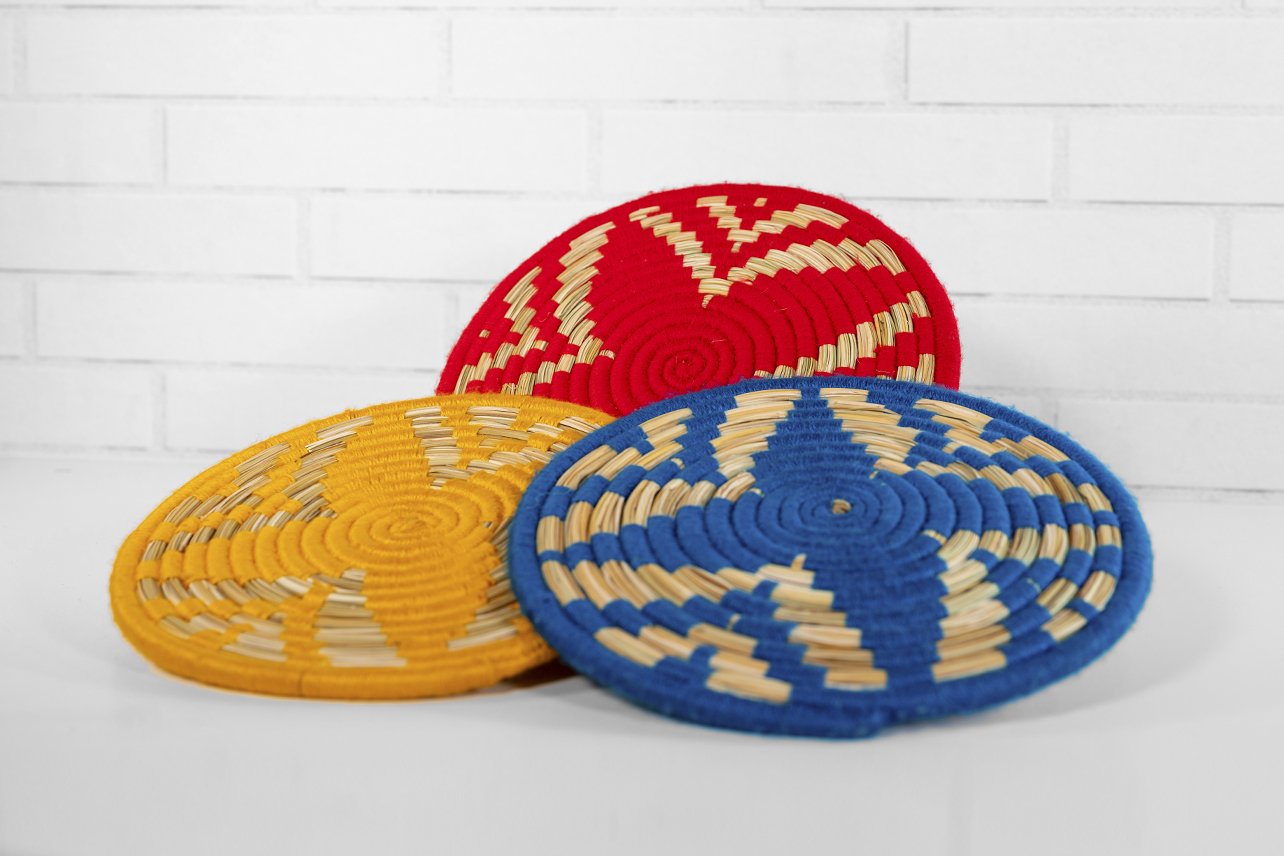 Moroccan Woven Trivets - Set of 3 Serving pads Verve Culture 