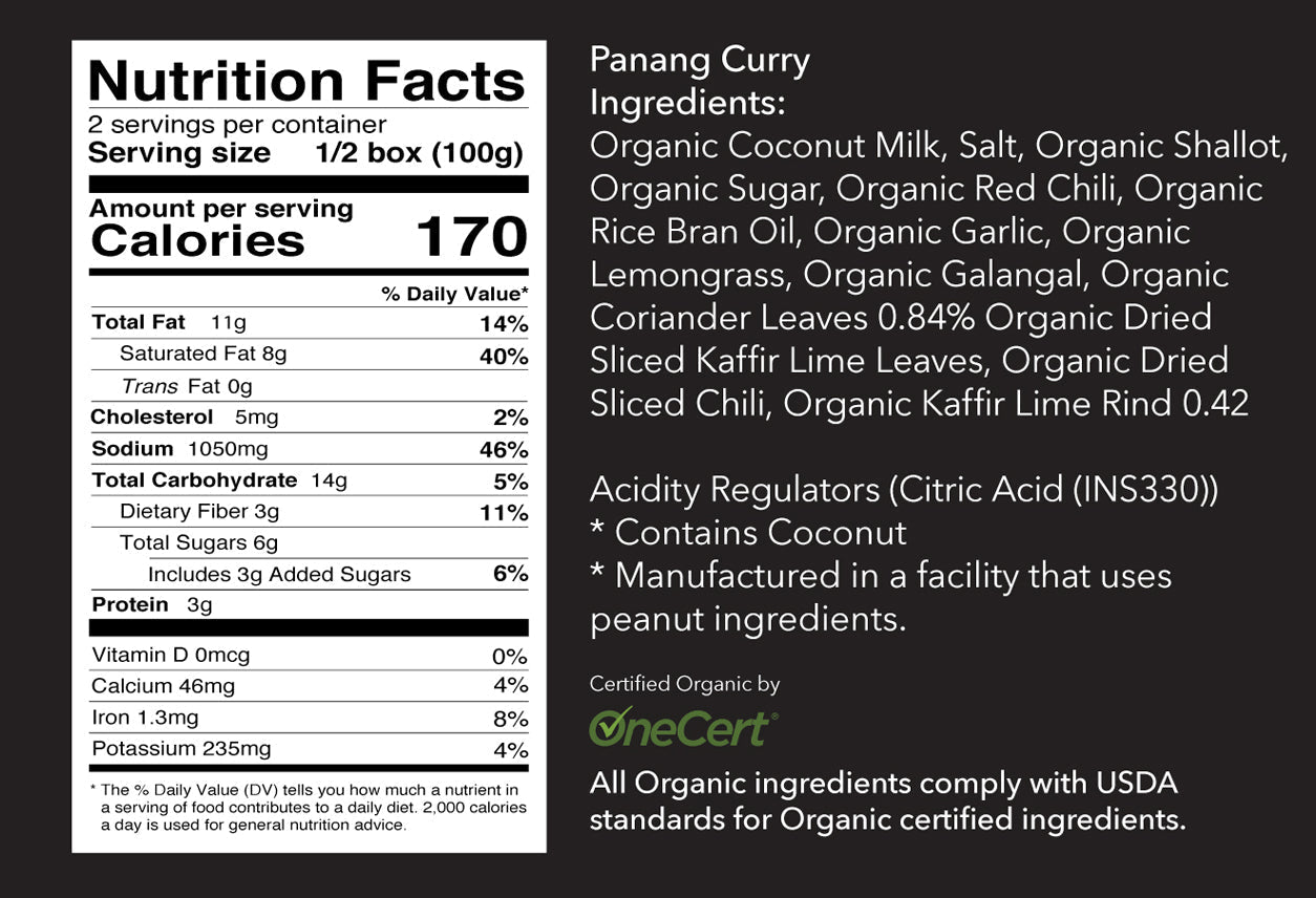 Thai for Two - Organic Panang Curry Kit Curry Verve Culture 
