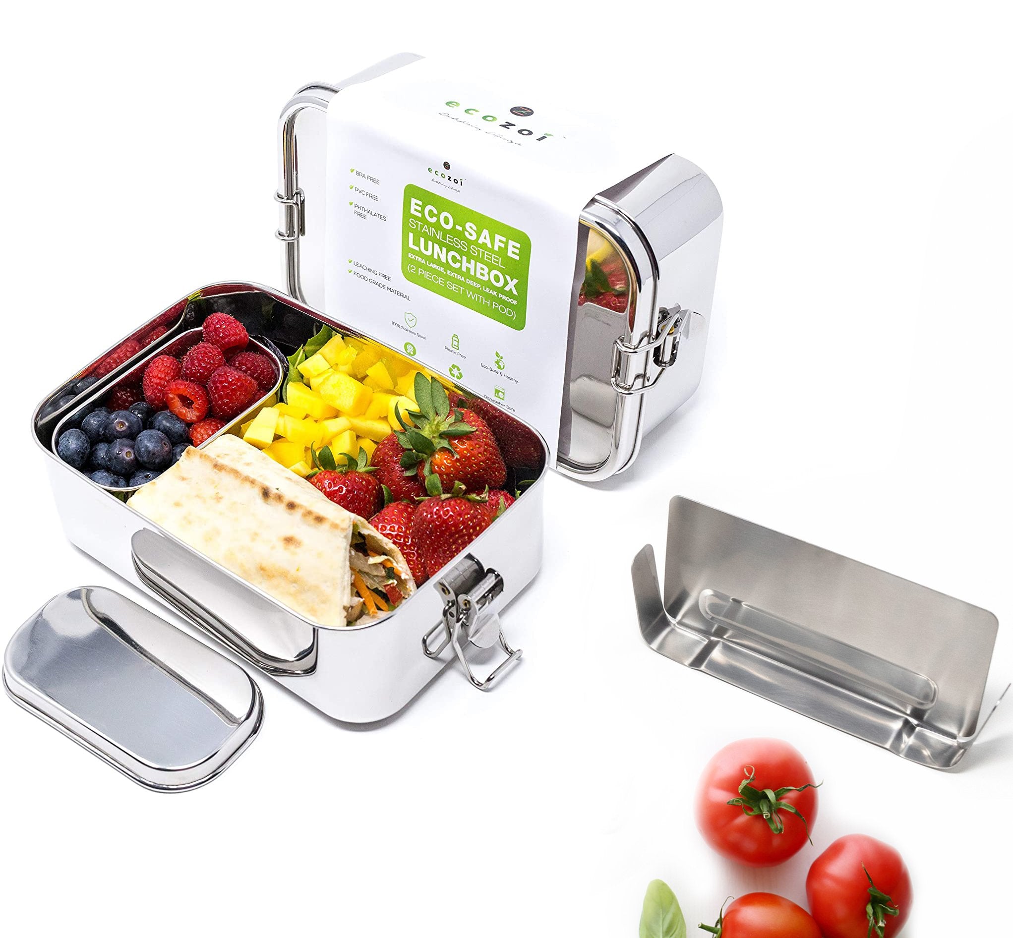 ECOlunchbox 3-in-1 Giant Stainless Steel Lunchbox