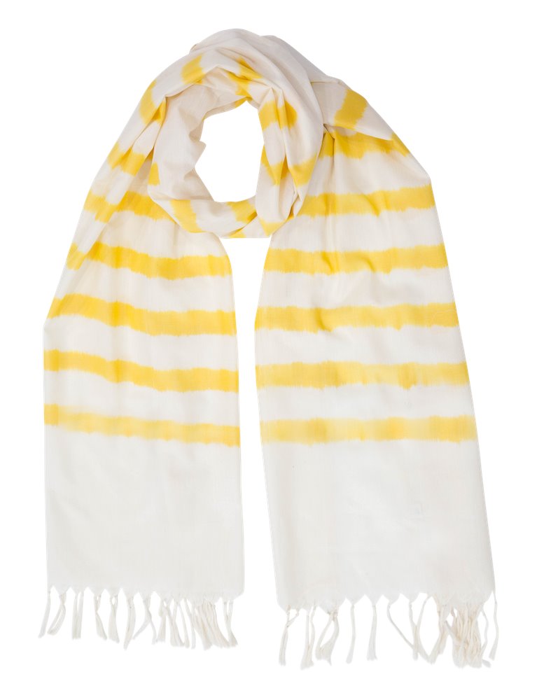 Yellow Striped Scarf Scarf Passion Lilie 
