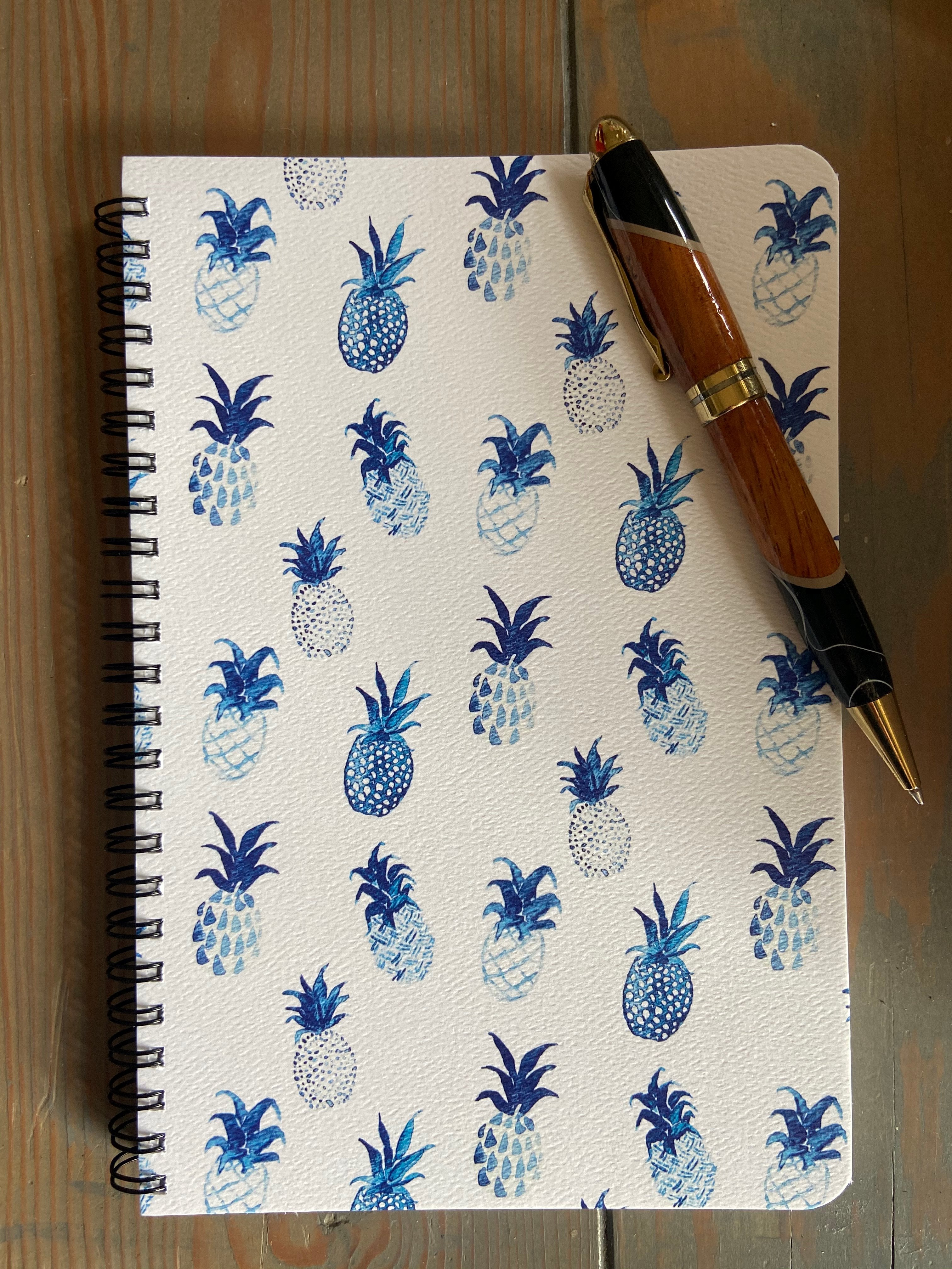 Watercolor Pineapple Large Spiral Notebook Notebook Bradley &amp; Lily 