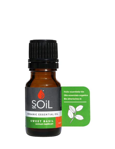 Organic Basil Essential Oil (Ocimum Basilicum) 10ml Essential Oils Soil Organic Aromatherapy 