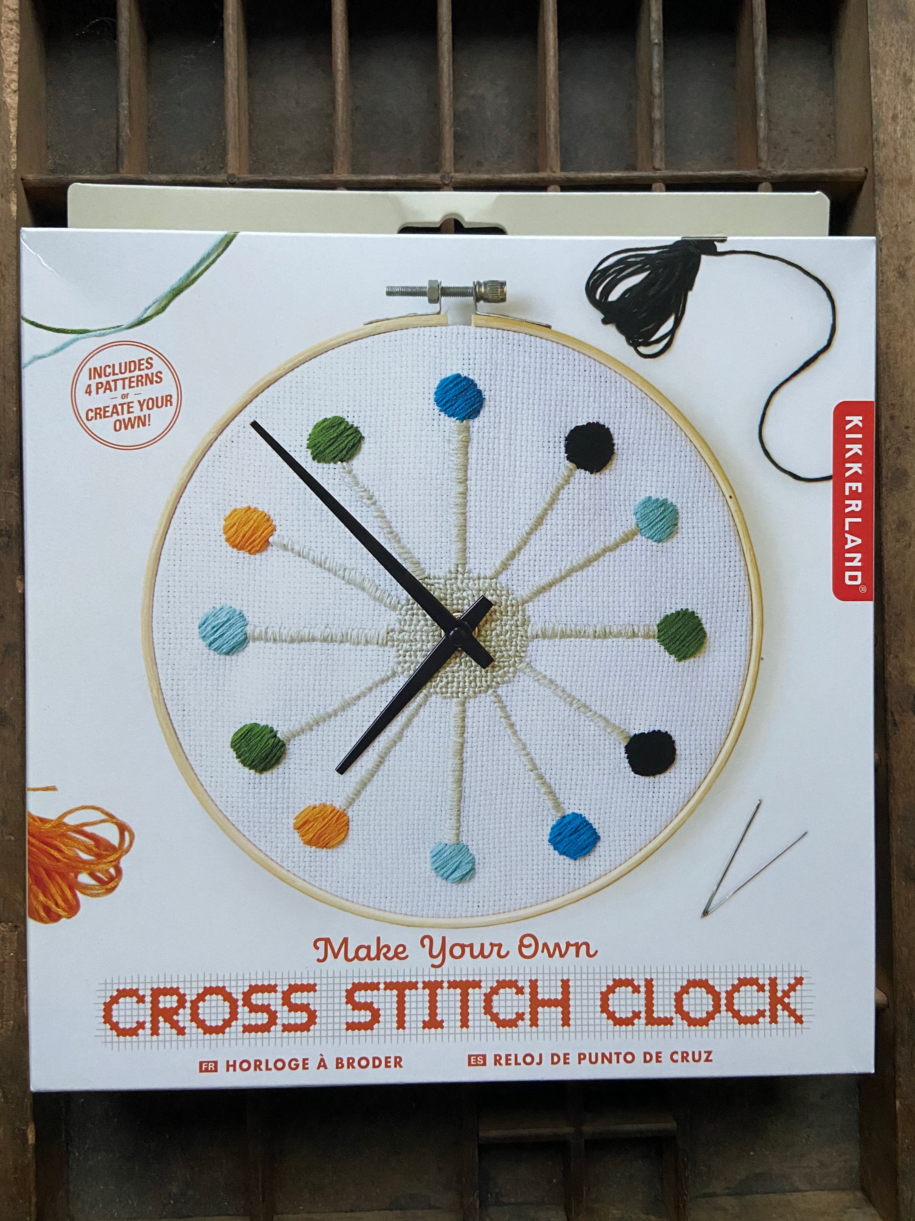 Cross Stich Clock Clock Bradley &amp; Lily 