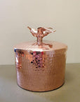 Copper Canister with Bird Knob - Small Canisters Amoretti Brothers 