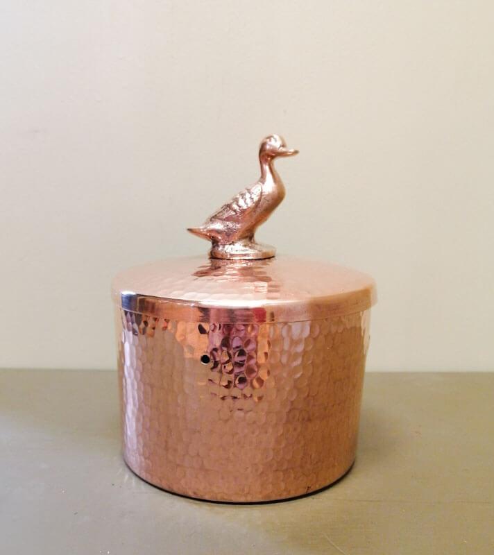 Copper Canister with Duck Knob - Small Canisters Amoretti Brothers 