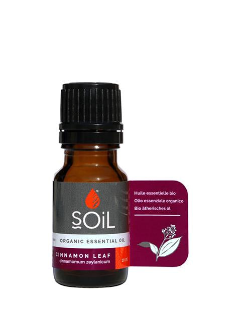 Organic Cinnamon Leaf Essential Oil (Cinnamoumm Zeylanicum) 10ml Essential Oils Soil Organic Aromatherapy 