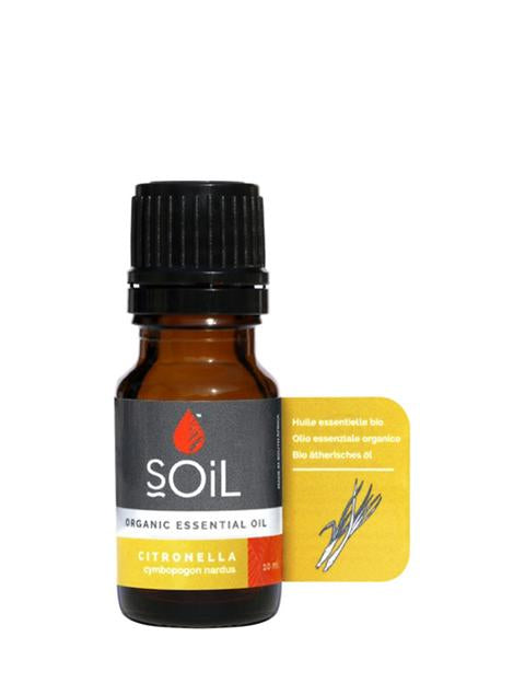 Organic Citronella Essential Oil (Cymbopogon Nardus) 10ml Essential Oils Soil Organic Aromatherapy 