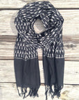 Classic Black Ikat Scarf Scarf Passion Lilie 