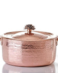 Copper Dutch Oven 10.4 qt with Flower Lid Dutch Ovens Amoretti Brothers 