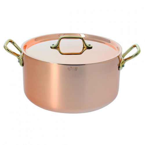 INOCUIVRE SERVICE Copper Stew Pan with Brass Handles