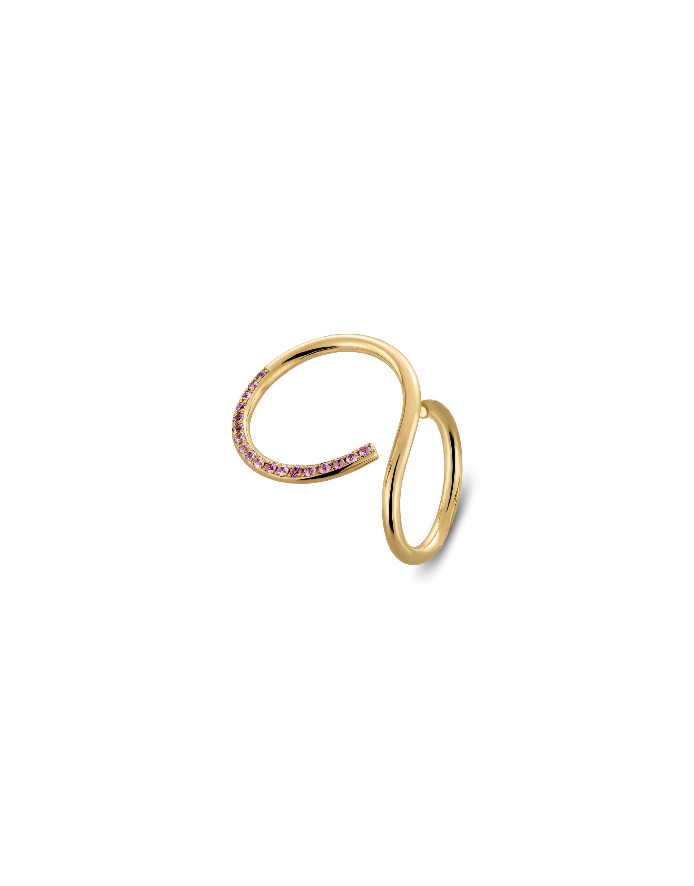 CURL RING PINK SAPPHIRES GOLD Rings Nayestones 