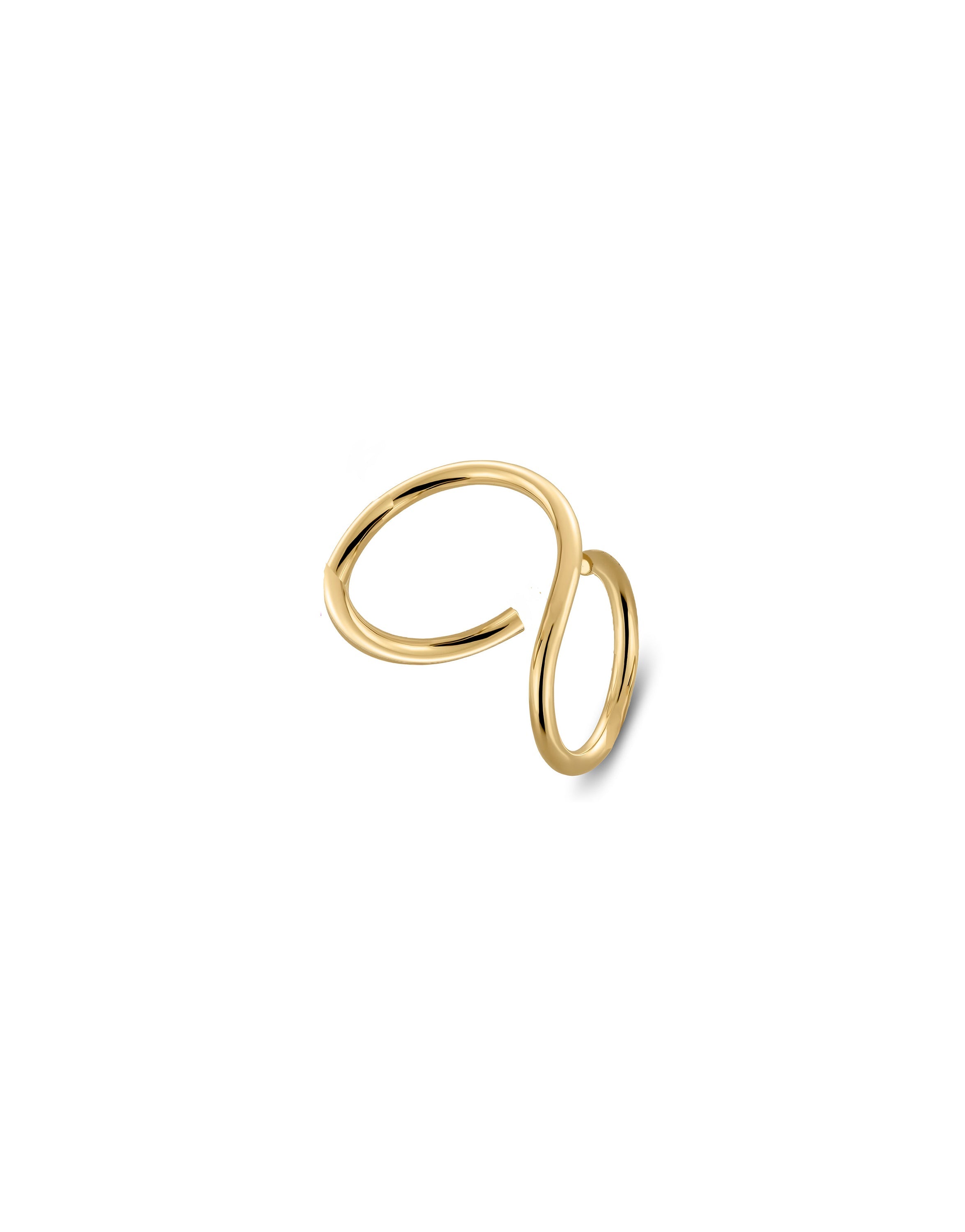 CURL RING GOLD SILVER PLATED