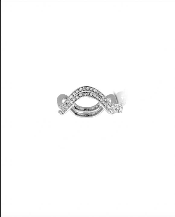 DOUBLE PETITE COMETE SOLITAIRE RING DIAMOND Rings Nayestones 