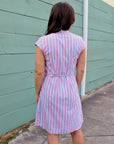 Dreamy Stripe Button Dress