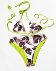 Reversible Criss Cross Floral Bikini Top