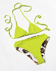 Reversible Criss Cross Floral Bikini Top