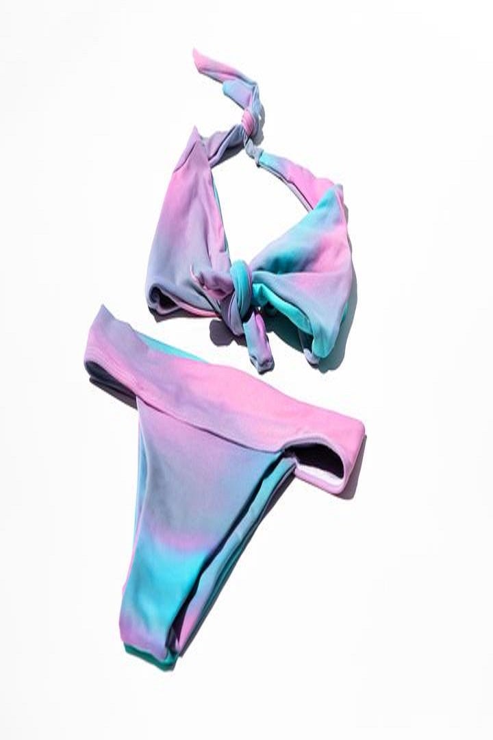Kari, Tie dye Triangle Bikini Set Bikini Bold Swimwear 