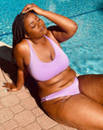 Demure Lavender Shelf Tank Bikini Set Bikini Bold Swimwear 