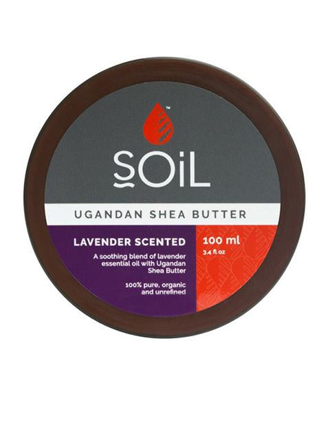 Organic Shea Butter - Lavender Scented 100ml Shea Butter Soil Organic Aromatherapy 