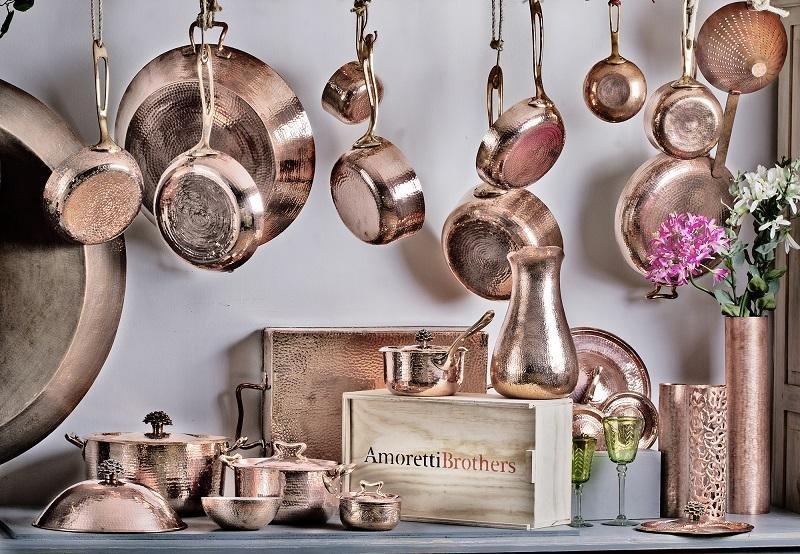 Copper Frying Pan, 12.5&quot; Pans Amoretti Brothers 