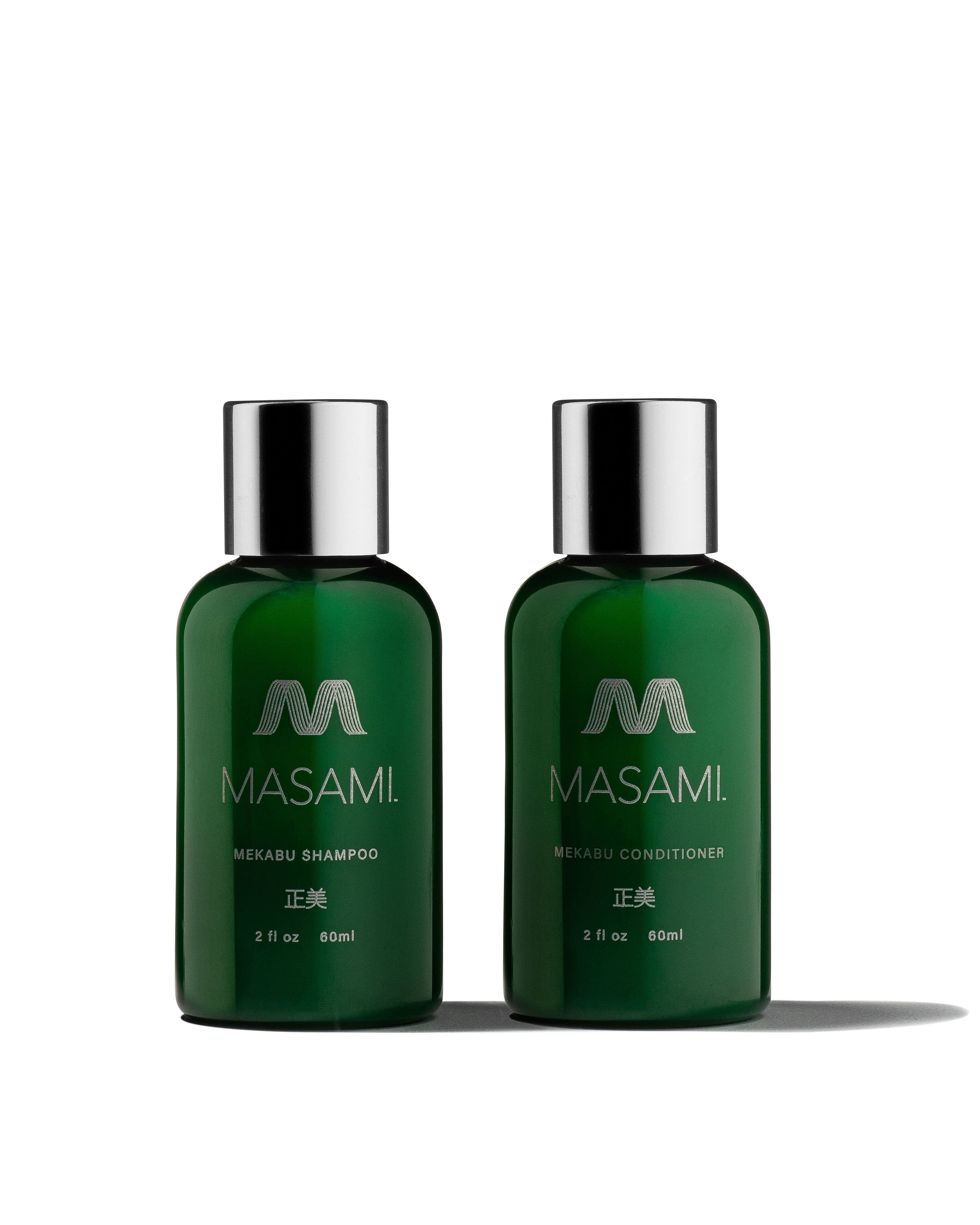 Mekabu Hydrating Travel Size Shampoo & Conditioner Bundle MASAMI 