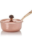 Copper 0.7 qt Saute Pan with Flower Lid Saute pans Amoretti Brothers 