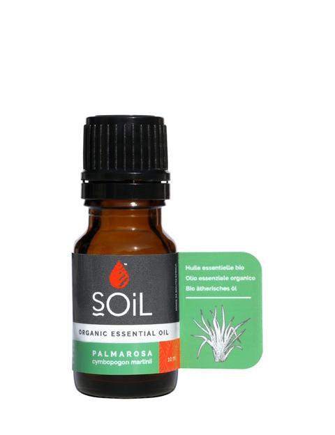Organic Palmarosa Essential Oil (Cymbopogon Martini) 10ml Essential Oil Soil Organic Aromatherapy 