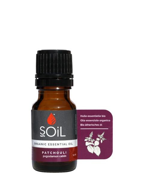 Organic Patchouli Essential Oil (Pogostemon Cablin) 10ml Essential Oil Soil Organic Aromatherapy 