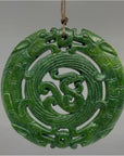 Handcarved Nephrite Jade Pendant Necklaces Verve Culture Green Dragon 2 