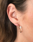 ROUND DROP EARRING SMALL AQUAMARINE Earrings Nayestones 