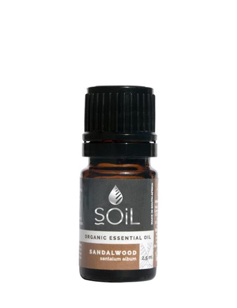 Organic Sandalwood Essential Oil (Santalum Album) 2.5ml Essential Oil Soil Organic Aromatherapy 