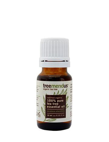 Organic Tea Tree Essential Oil (Melaleuca Alternifolia) 10ml Treemendus Soil Organic Aromatherapy 