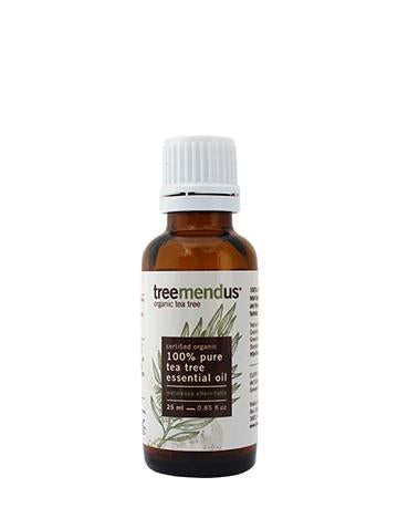 Organic Tea Tree Essential Oil (Melaleuca Alternifolia) 25ml Treemendus Soil Organic Aromatherapy 